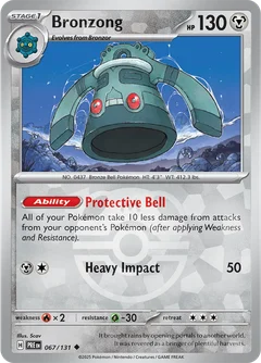 Bronzong Master Ball Holo 67